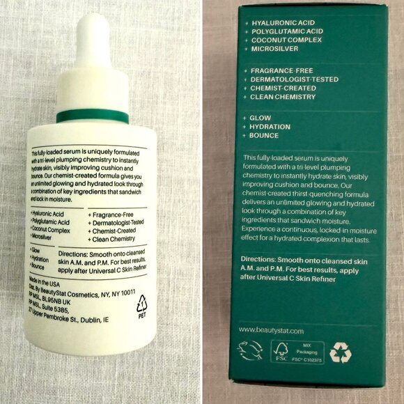 Beautystat Triple-Plump Coconut Milk Serum 1.7 Fl Oz For All Skin Hydrating - Picture 3 of 7